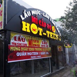 Làm biển quảng cáo ốp alu chữ nổi gắn led giá rẻ tại hà nội