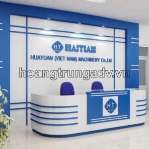 Thi công Backdrop quầy lễ tân chuyên nghiệp