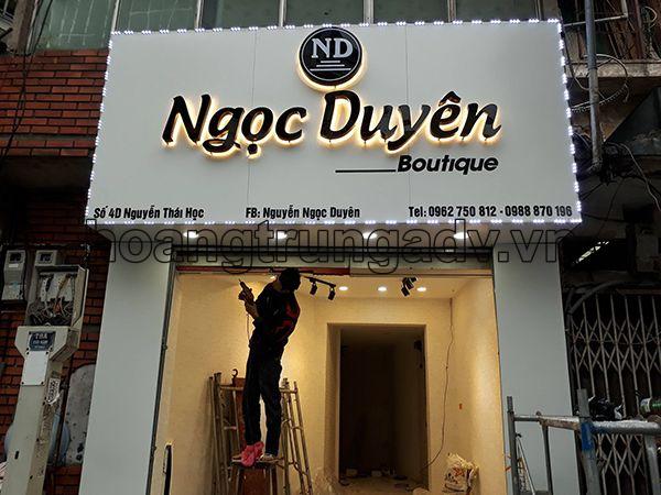 Mẫu biển quảng cáo chữ nổi