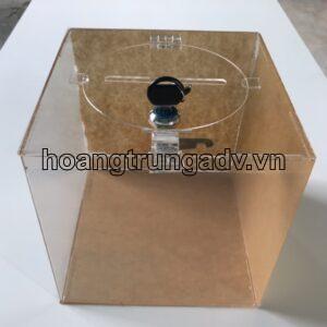 Làm hòm phiếu mica giá rẻ lấy ngay tại hà nội